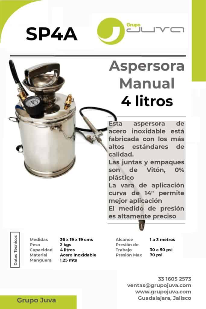 Aspersor De Acero Inoxidable SP4A Juva Termonebulizadoras